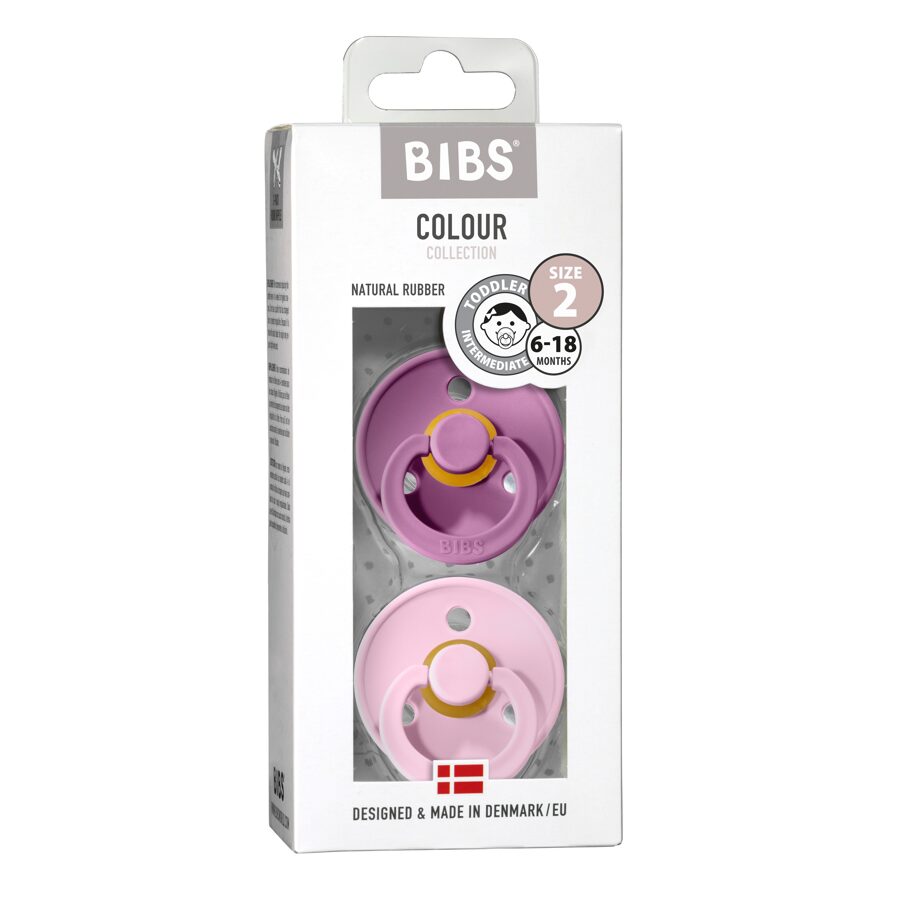 BIBS Colour knupīši, 2gab. Lavender/ Baby Pink (Izmēri: 0-6mēn., 6-18mēn.)