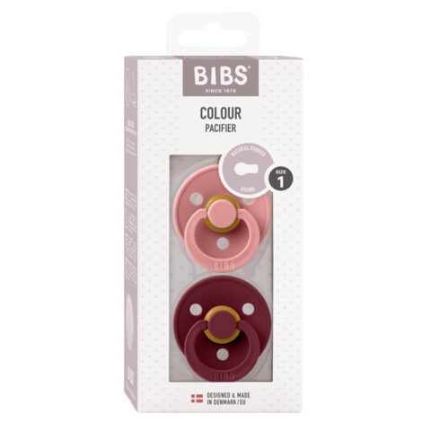 BIBS Colour knupīši, 2gab. Dusty Pink/Elderberry (Izmēri: 0-6mēn., 6-18mēn.)