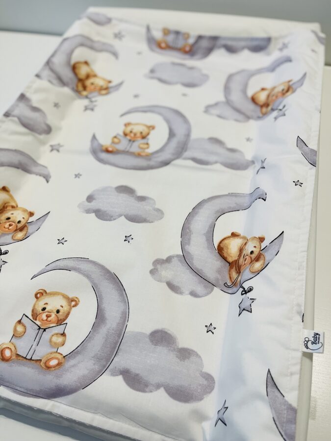 Waterproof Diaper Changing Pad | Bear, clouds and stars