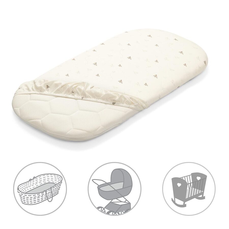 Bamboo carrycot fitted sheets PAPER PLANES Clothes and accessories