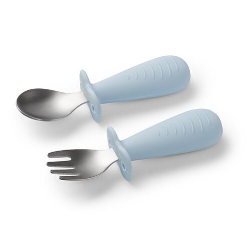 Stainless steel spoon and fork