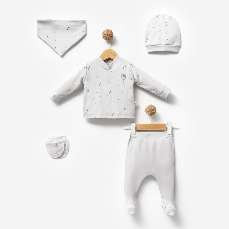 5-Piece Clothing Set, Grey