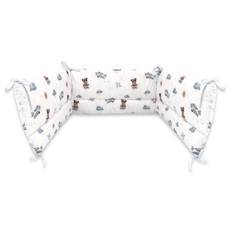 Cot protector, 180x30cm | Bear and airplanes