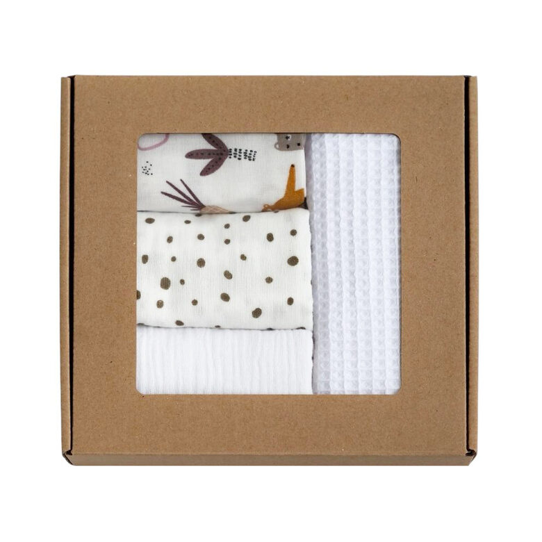 Set: Muslin Cloths & Waffle Towel