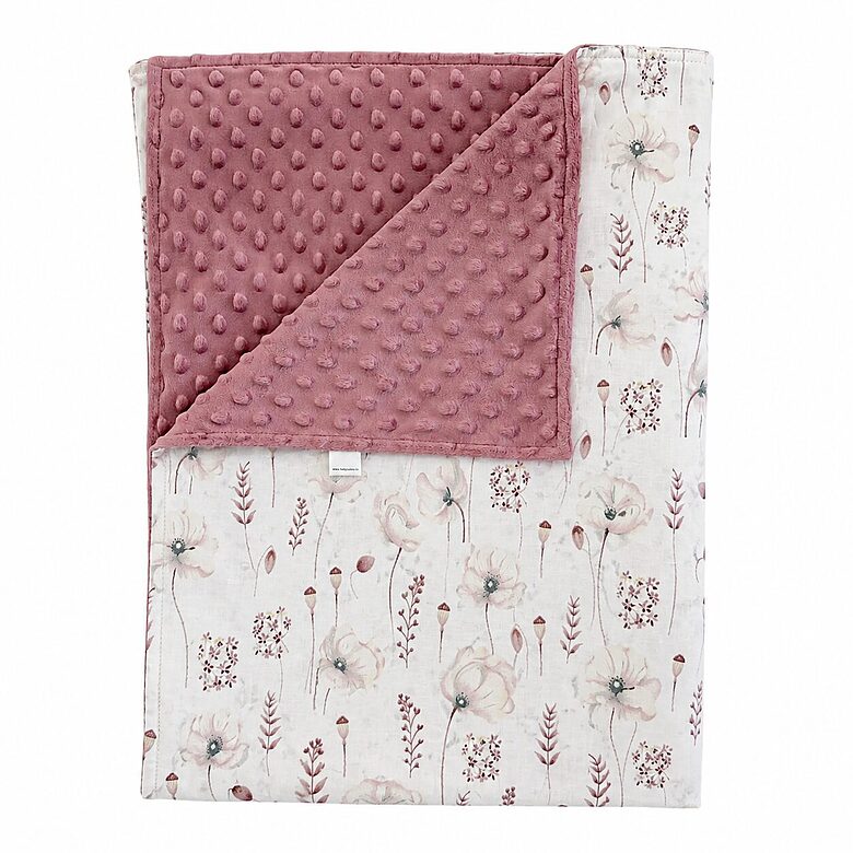 Super Soft Fleece Baby Blanket, Pink | Poppy