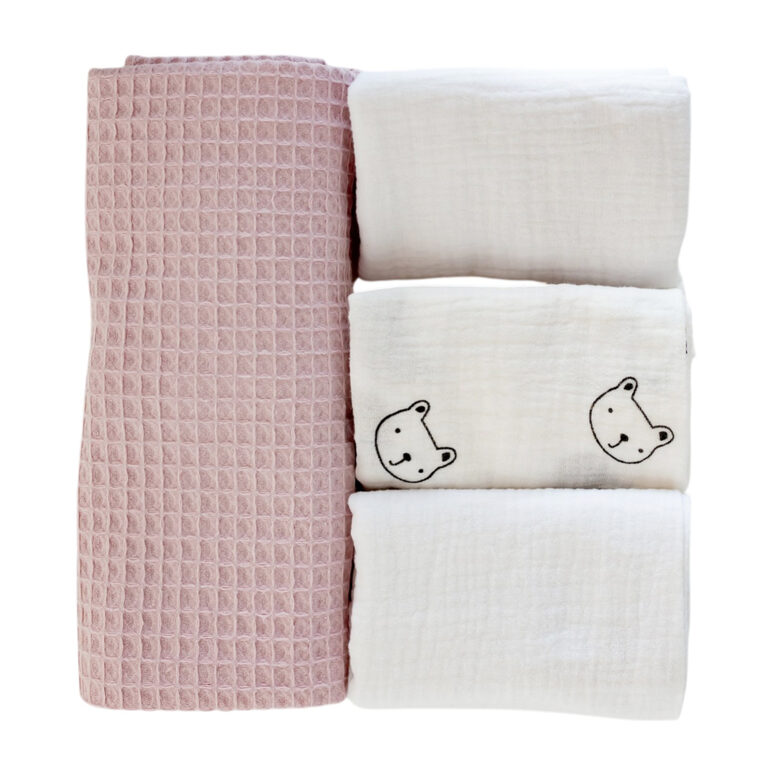 Komplekts: Muslīna autiņi un dvielītis