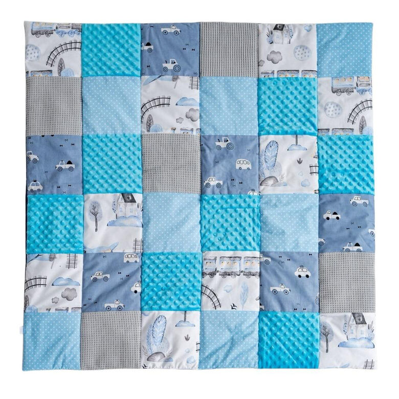 Play mat, 110x110cm, blue