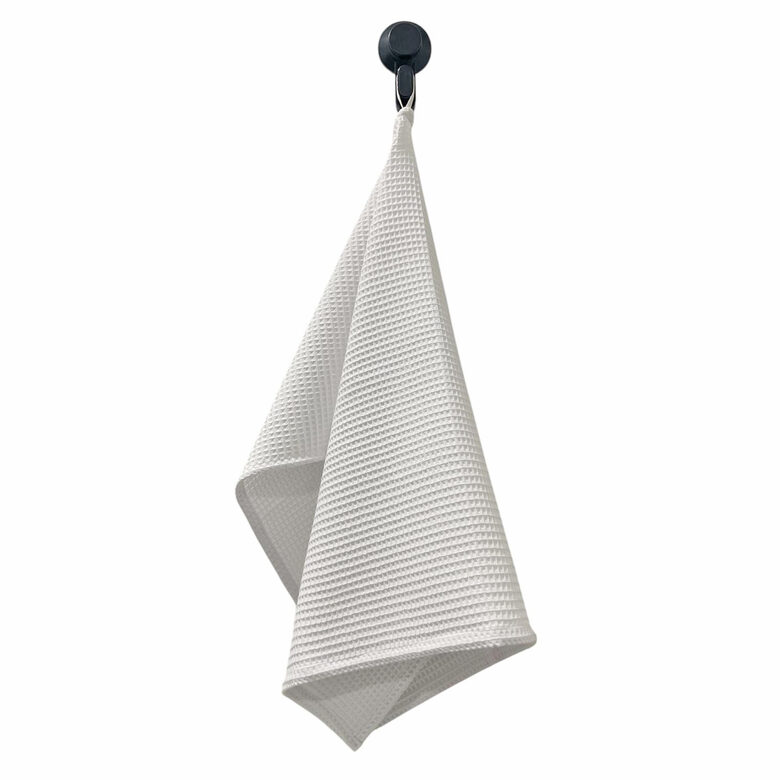 Kokvilnas vafeļauduma dvielis 50x70 cm, balts