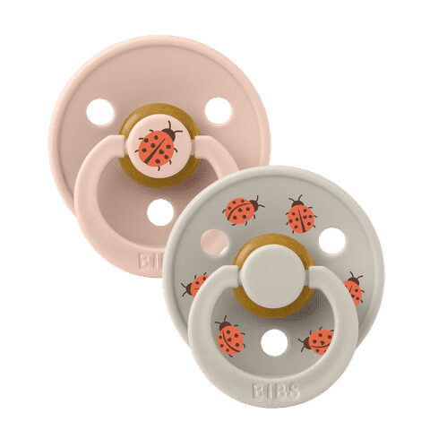 BIBS STUDIO Colour 2 Pack Ladybug - Blush/Sand
