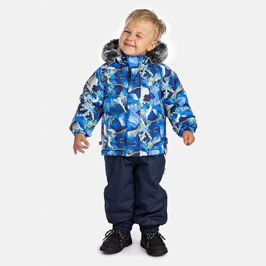 Jacket and Pants Set LASSE 2, Blue Patterned