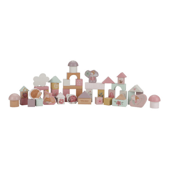Wooden Building Blocks LITTLE DUTCH Fairy Garden, 50 pcs