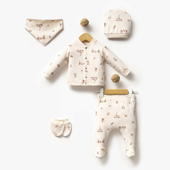 5-Piece Newborn Clothing Set with Duck Design