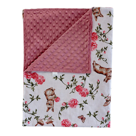 Mīļsedziņa 75x100cm, rozā | Zaķīši