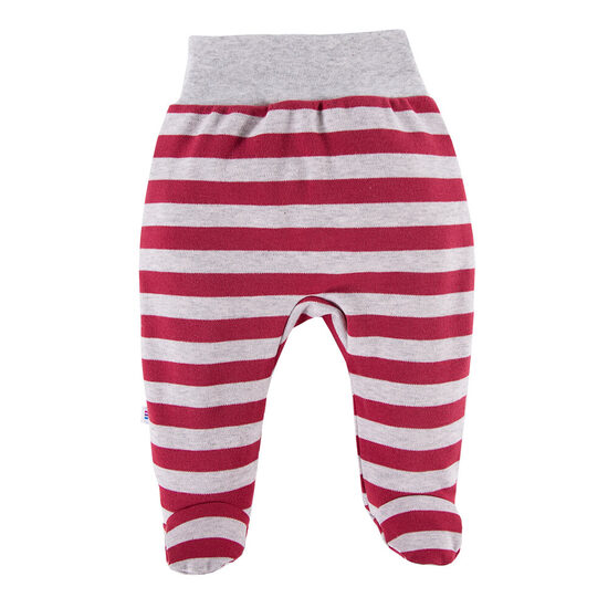 Biksītes ar pēdiņām, sarkanpelēkas - svītrainas (Izmēri: 56., 68., 74., 80.)