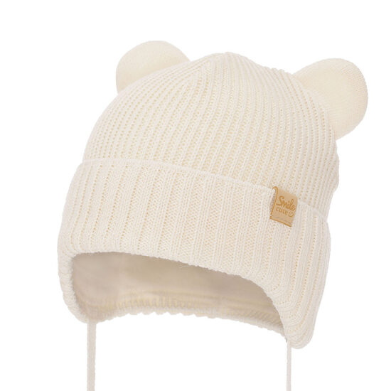 Merino wool winter hat, ecru | Shedon (9-12 months, 18–24 months)