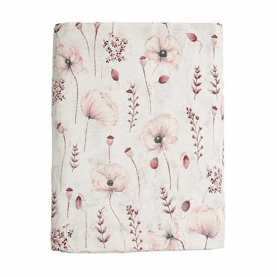 Cotton fitted sheet | Pink Poppy