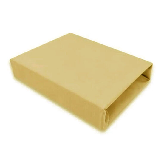 Cotton sheets with an elastic band, 120x60cm, mustard yellow