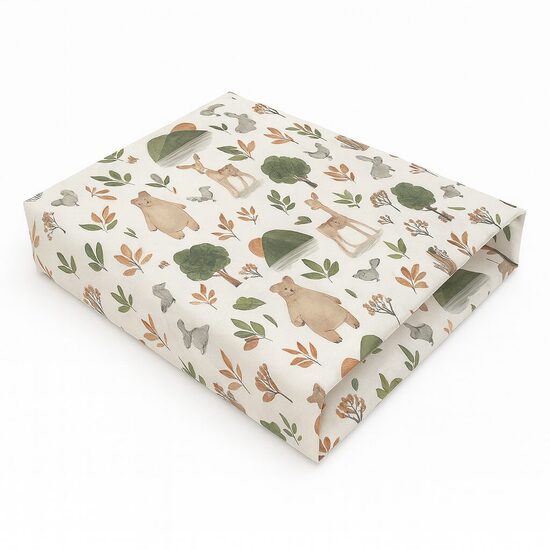 Cotton sheets with an elastic band, 120x60cm | Bear in the Forest