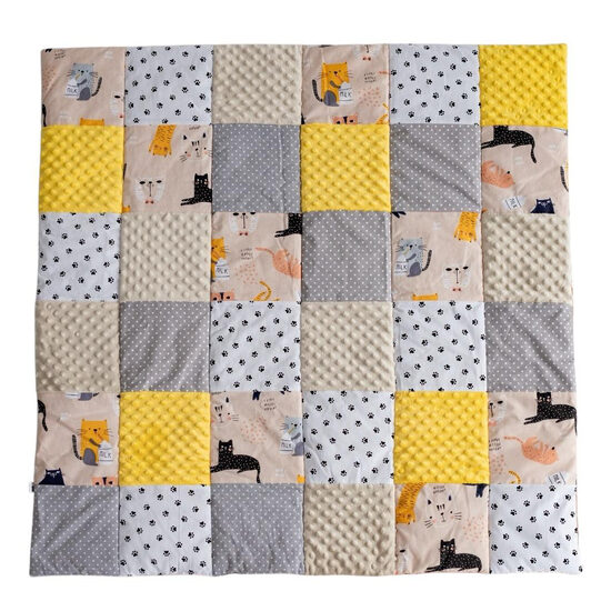 Play mat, 110x110cm, yellow