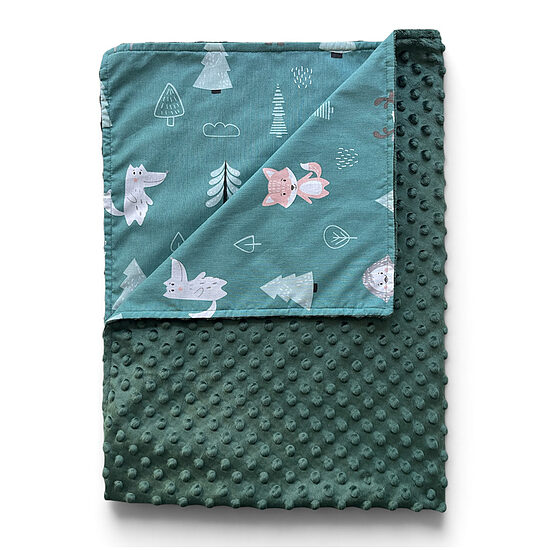 Super Soft Fleece Baby Blanket, Green | Forest