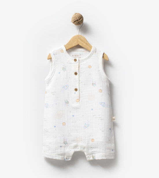 Summer Romper with Shorts Cut – Space Print