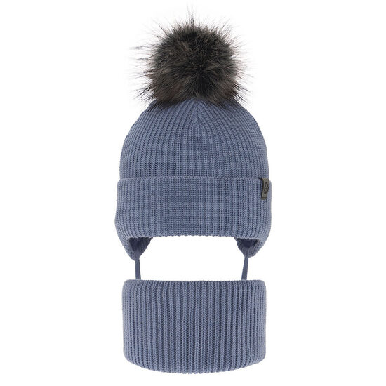 Winter hat and scarf, blue | Honed (Size: 3-5 years)