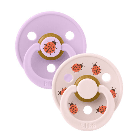 BIBS Studio Colour knupīši Ladybug - Violet Sky/Petal
