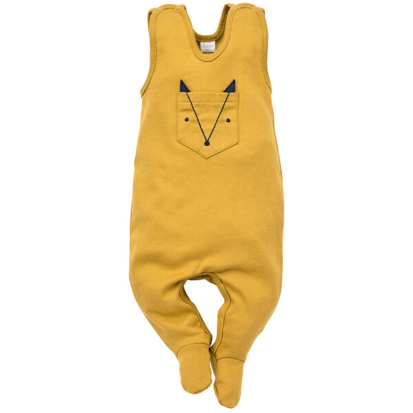 Romper without sleeves, mustard yellow | Secret Forest (Sizes: 56., 62., 68.)