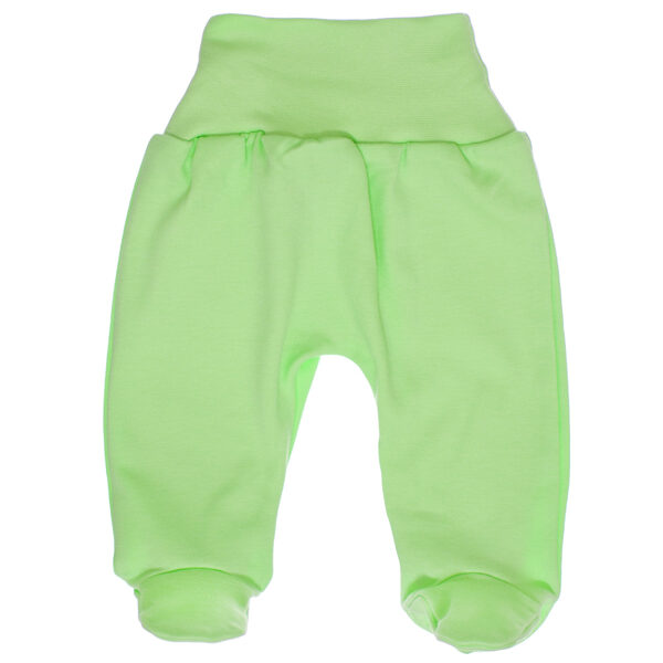 Pants with feet, light green (Sizes: 56., 62., 68., 80.)