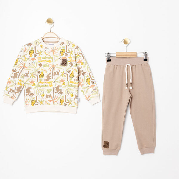 2-piece set, brown: sweater + trousers