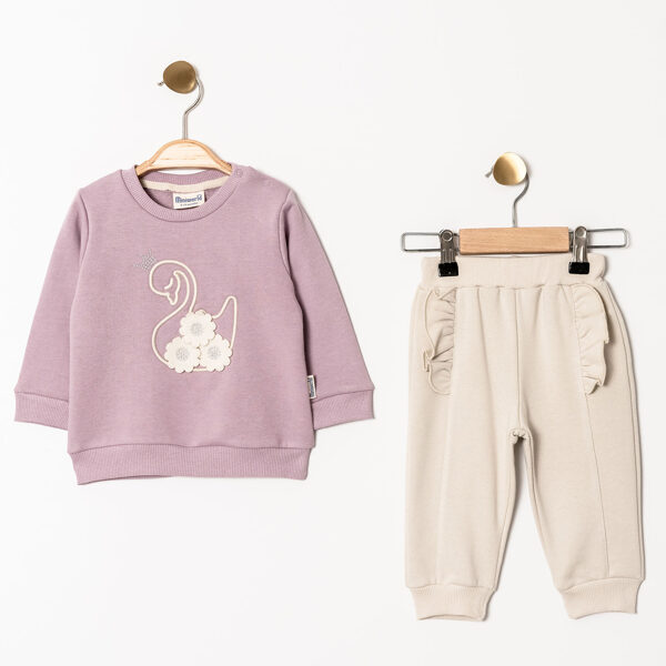 2-piece set, violet: sweater + trousers