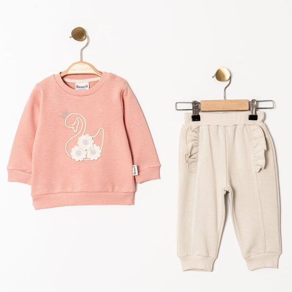 2-piece set, pink: sweater + trousers