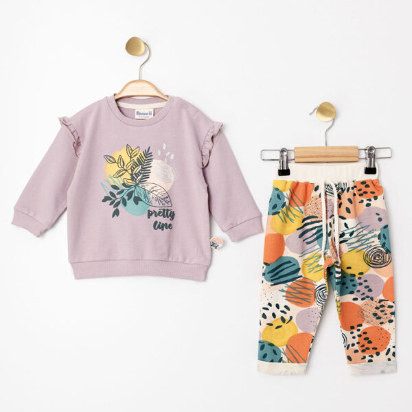 2-piece set, violet: sweater + trousers