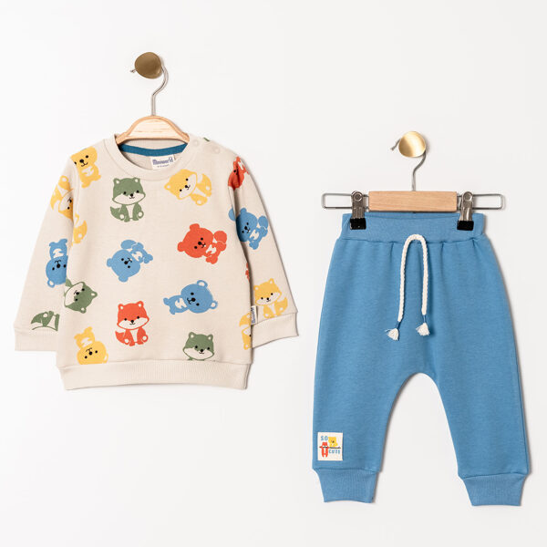 2-piece set, blue: sweater + trousers