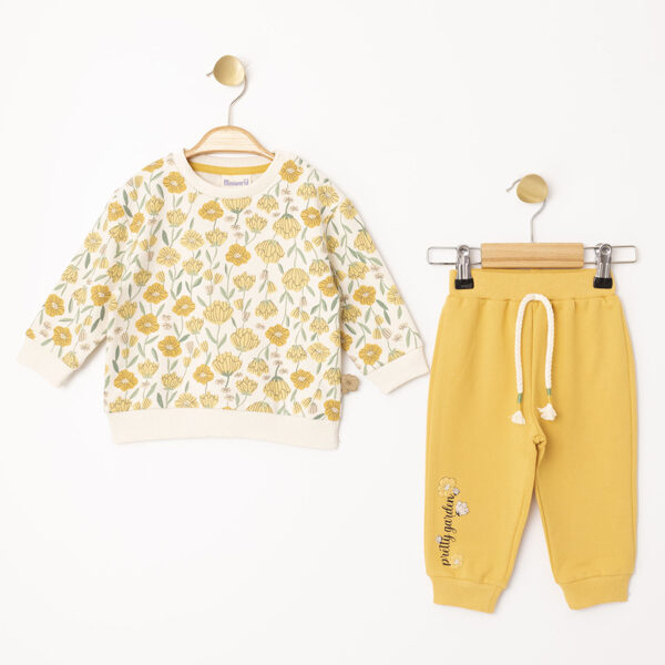 2-piece set, yellow: sweater + trousers
