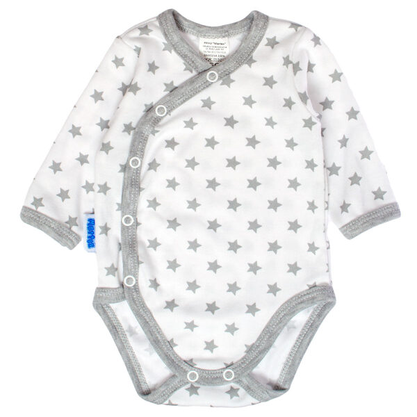 Bodysuit, white, Stars (Sizes: 56., 68.)