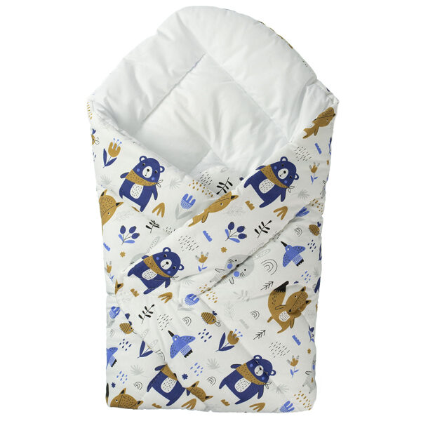 Wrap blanket for newborn, 80x80cm | Wild animals