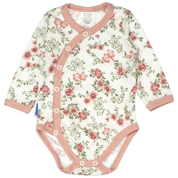 Bodysuit, white, Roses II (Sizes: 62., 68.)