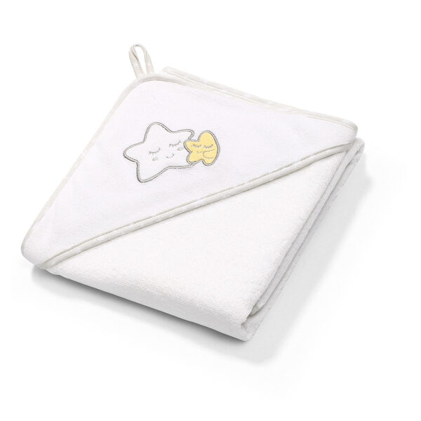 Terry hooded towel 85x85cm, white