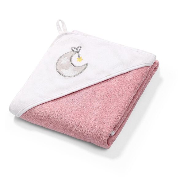 Terry hooded towel 85x85cm, pink