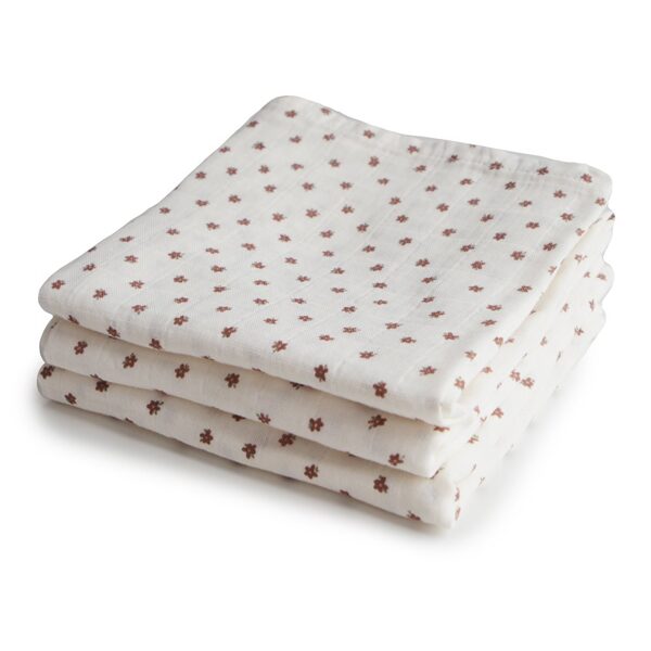 Mushie Muslin Cloth 3-Pack - Bloom