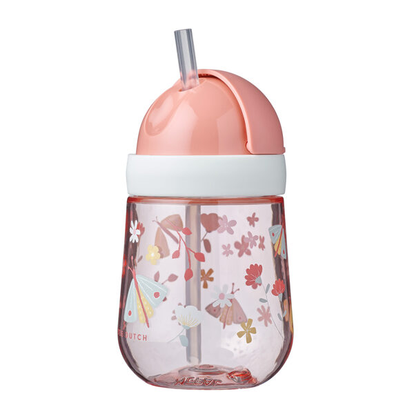 LITTLE DUTCH Krūzīte ar salmiņu 300ml | Flowers & Butterflies