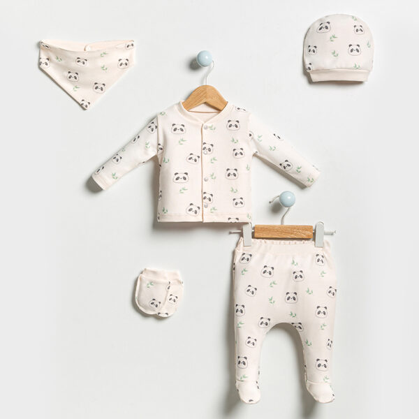 5-daļīgs komplekts | Pandas (Izmēri: 0-3mēn.)
