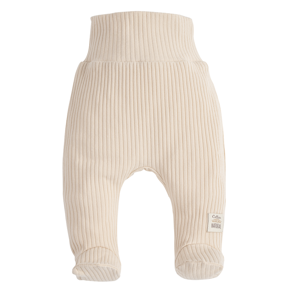 Pants with feet, beige | Natural Harmony (Sizes: 68.)