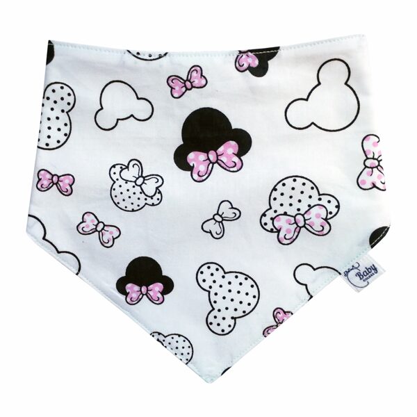 Bandana Dribble Bib, pink Minnie Mouse