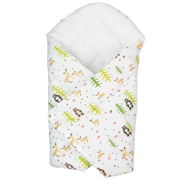 Wrap blanket for newborn, 80x80cm | Wood