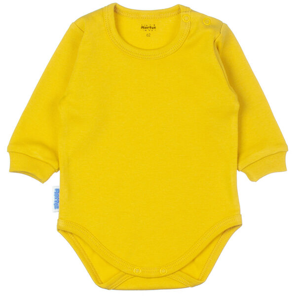 Bodysuit, mustard yellow (Sizes: 56., 62., 68., 74. 80.)