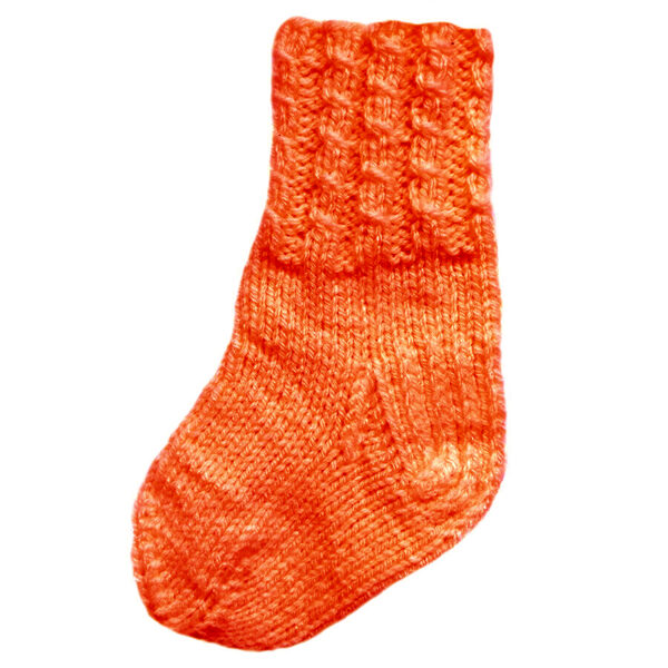 Knitted socks, orange