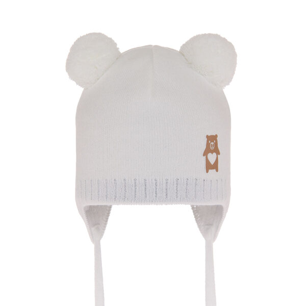 Spring/ autumn hat, BARNEY | White (Size: 3-6 months, 9-12 months)