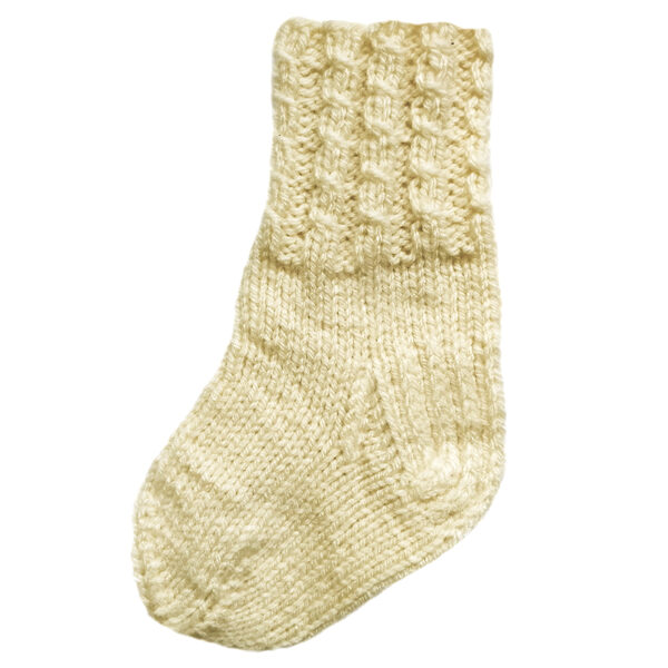 Knitted socks, cream